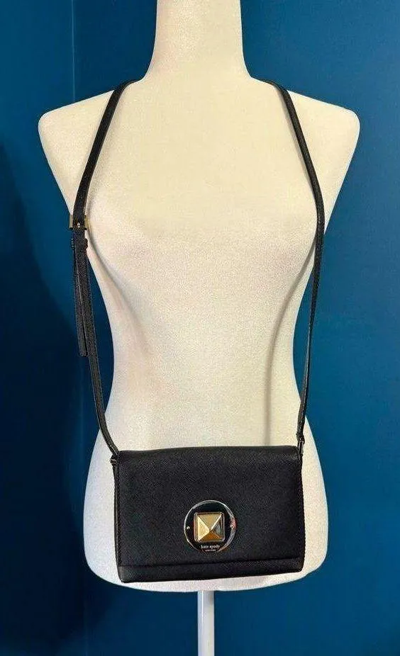 Kate Spade Newbury Lane Sally leather Crossbody Black - Image 3