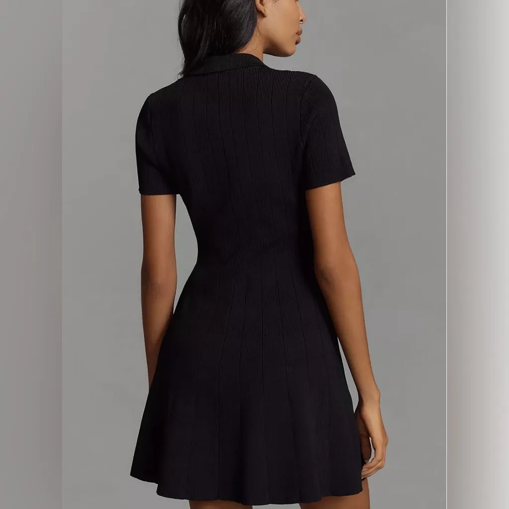 Endless Rose Black Ribbed Button Front Mini Dress | NWT | Sold Out Size Large - Image 3
