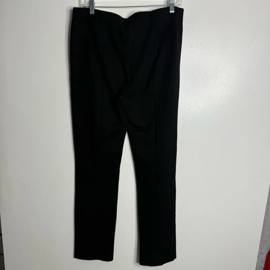 Misook Nia Slim Leg LuxeStretch Woven Pant Black Vanity Fit Size Medium - Image 3