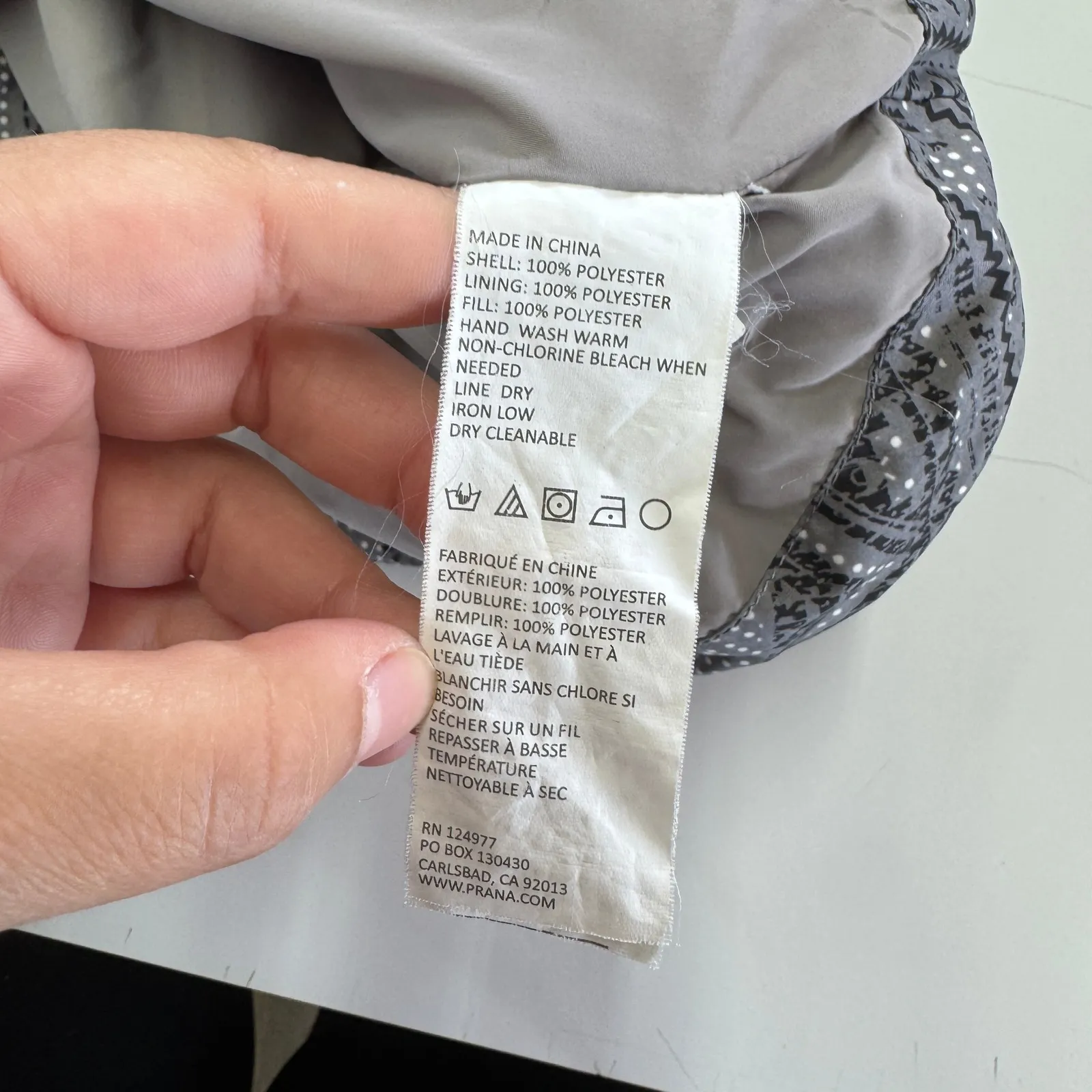 Prana Jacket Womens Small Grey Lily Gull Flurry Puffer Coat Outdoors Winter‎ - Image 6