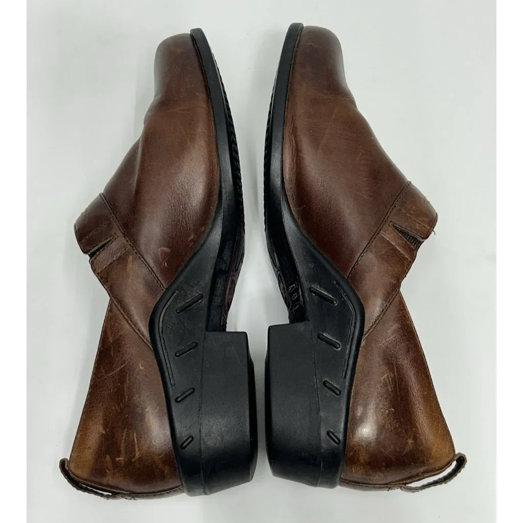 ARIAT Paddock Sport Clog Mules Women's Brown Leather Slip On Shoes- Size 10 - Image 7