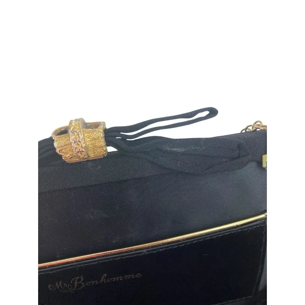 Vintage Mr. Bonhomme Purse Black Cocktail Party Retroglam 60's Mid Century Glam - Image 5