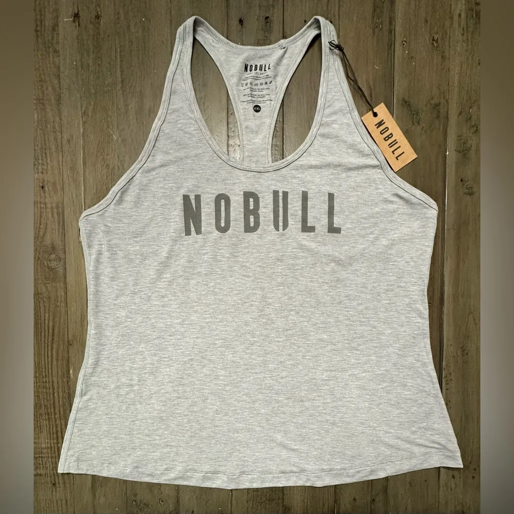 NWT NOBULL Women’s Classic Racerback Tank - XXL - Heather Grey - Image 2