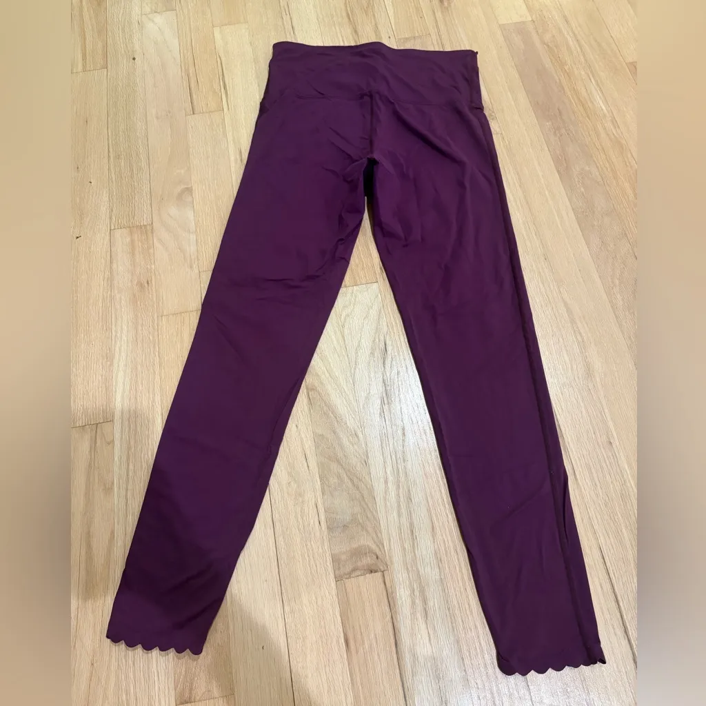 JoyLab Scalloped Maroon Leggings - Image 7