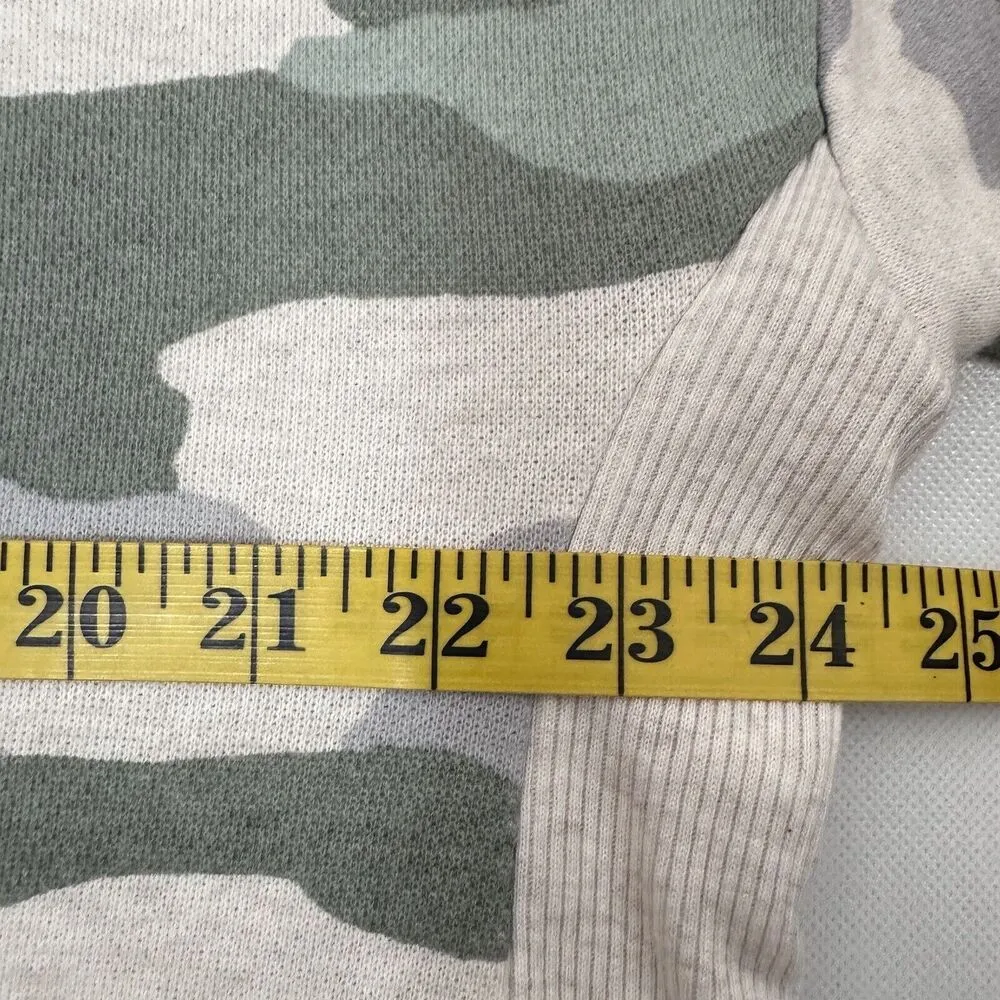 Aerie Sweatshirt Womens Medium Large Good Vibes Camo Pullover Casual Lounge Cute - Image 7