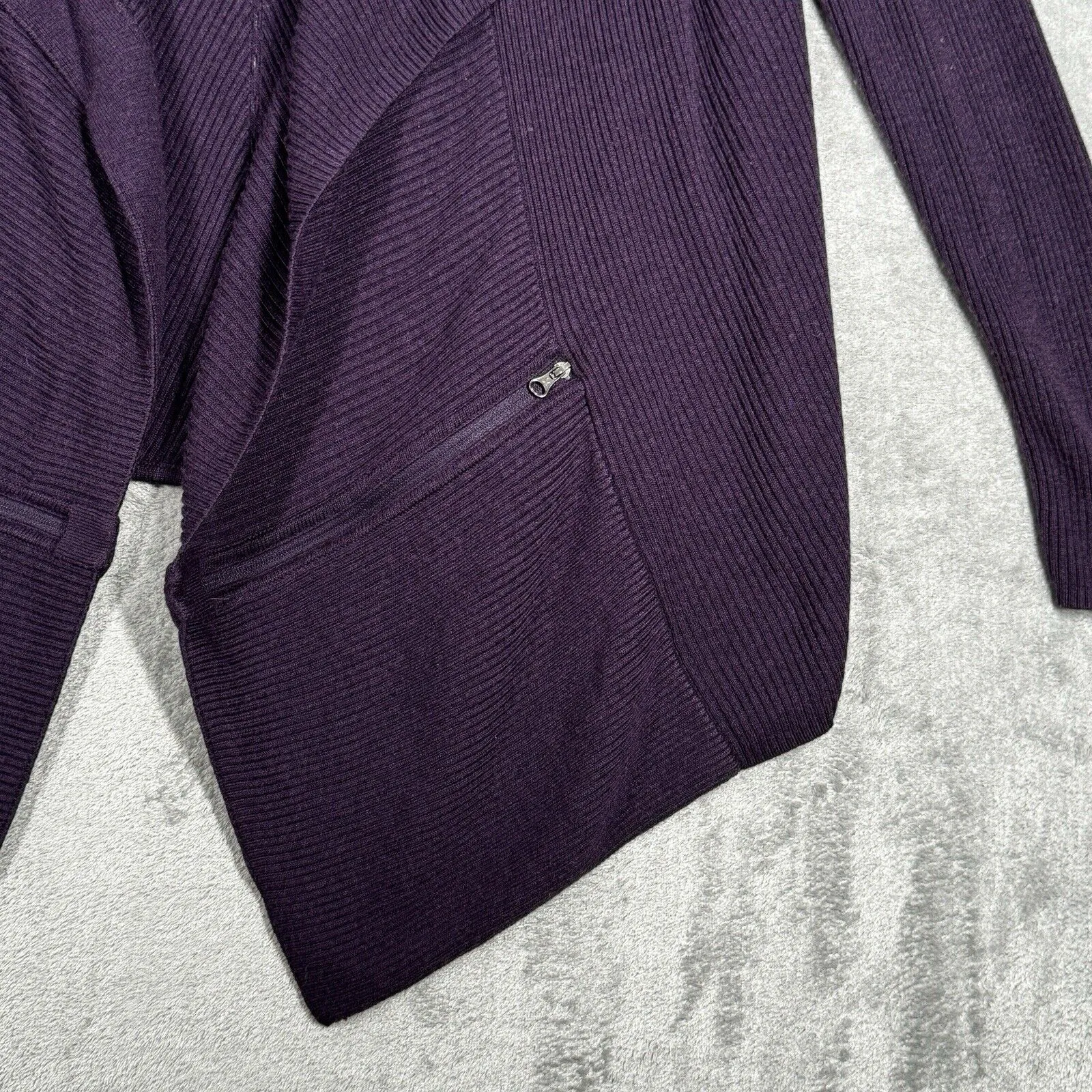Lululemon Sweater Womens Medium Purple Resolution Wrap Ribbed Casual Athleisure - Image 5