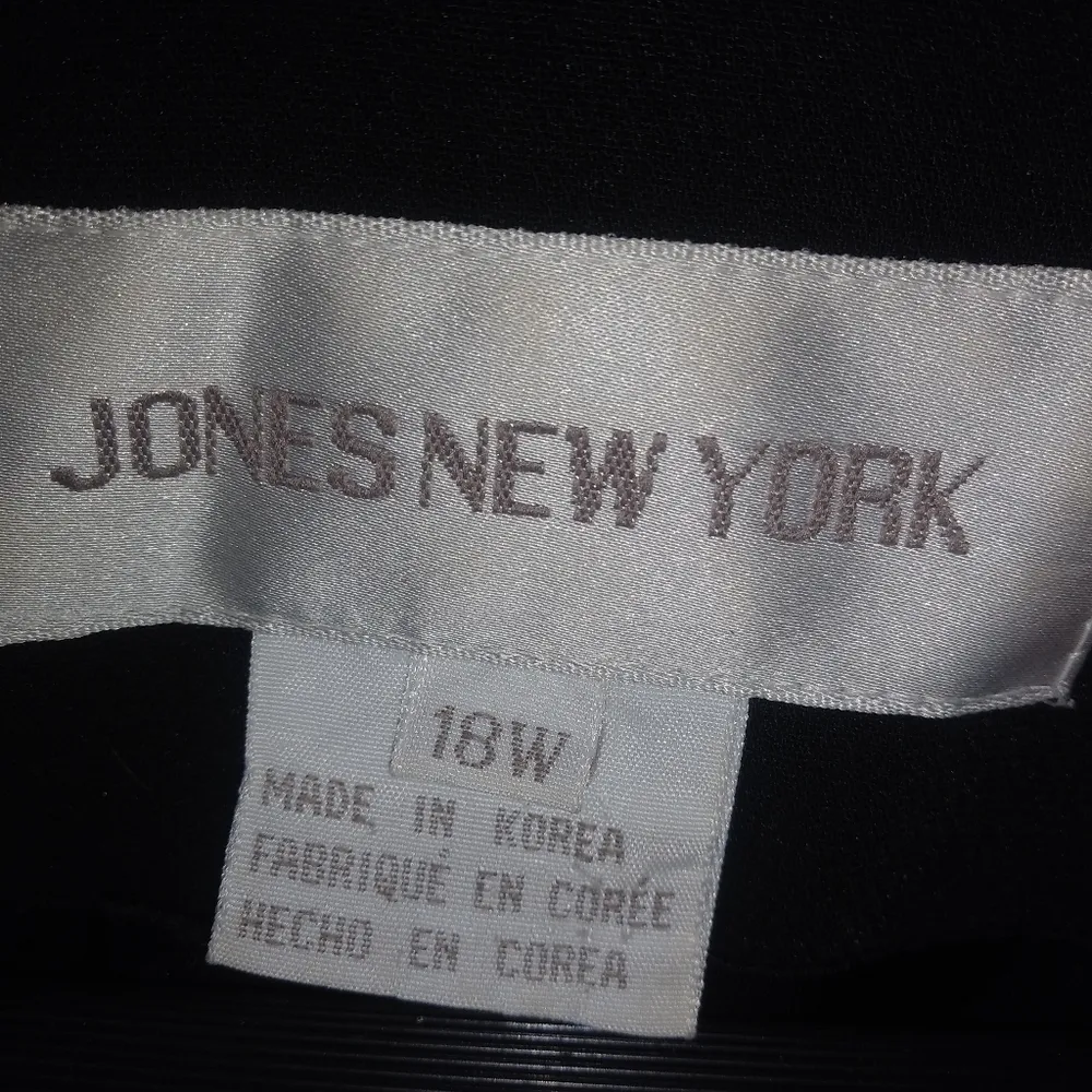 Jones of NY 18W XL Solid Black Dress Blazer Plus Funeral - Image 5