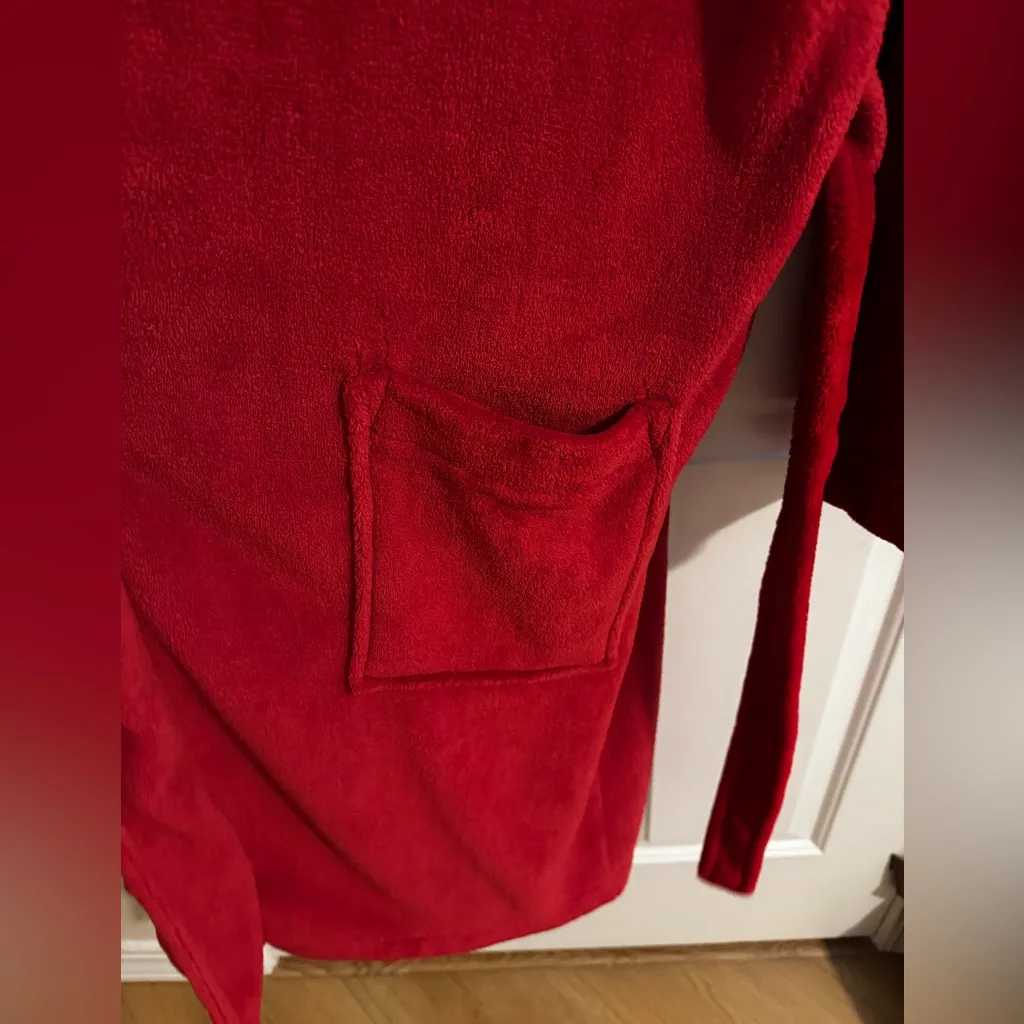 Tommy Hilfiger Unisex Men's Women's Red Monogrammed HNY NYH YNH Robe OSFM - Image 6