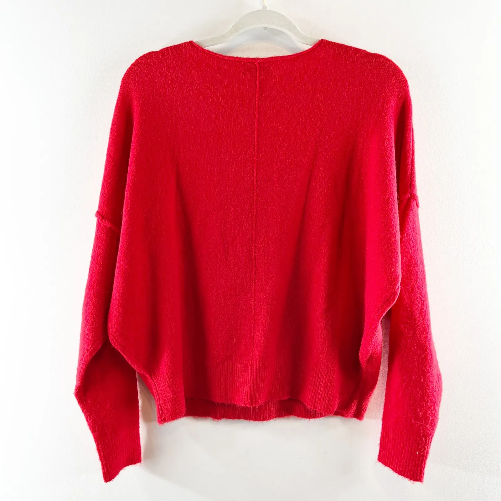 Evereve Jessie Off Shoulder Pullover Sweater Red XS - Image 6