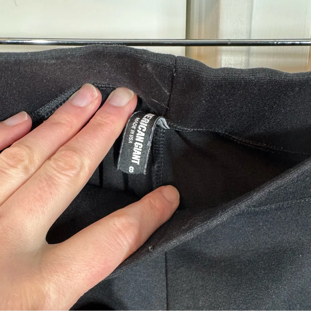 American Giant Ponte Slim Straight High Rise Pant Black Size 8 classic normcore - Image 3