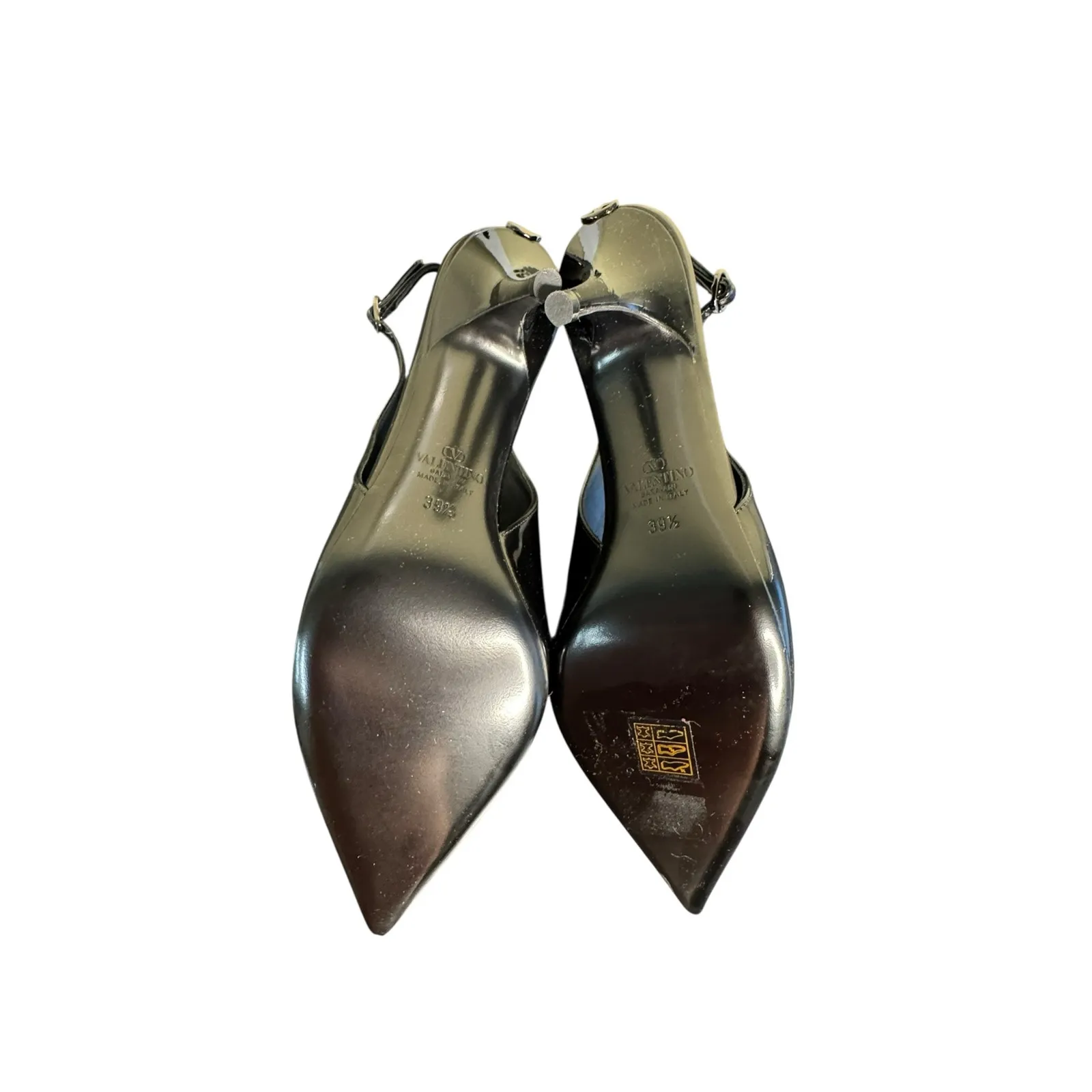 Valentino Garavani NIB Le Salon Patent Leather Slingback in Black Size 39.5 - Image 5