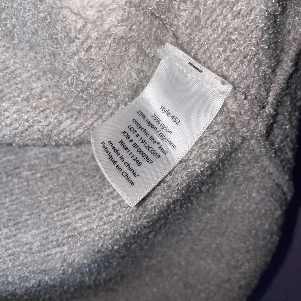 Barefoot Dreams XS/S CozyChic Lite Knit Gray Circle Lounge Cardigan Sweater - Image 5