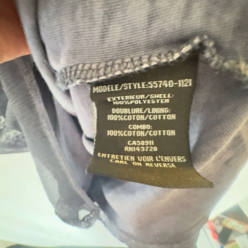 Tribal Jeans Woven Seaport Navy V Neck Sleeveless Lace Back Tank size medium NWT Blue - Image 9