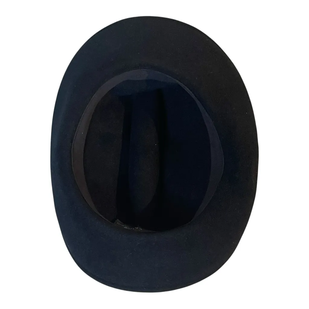 Bernstock Speirs Vtg Hat Womens Black Felt Medium Ribbon Bow Designer England - Image 13