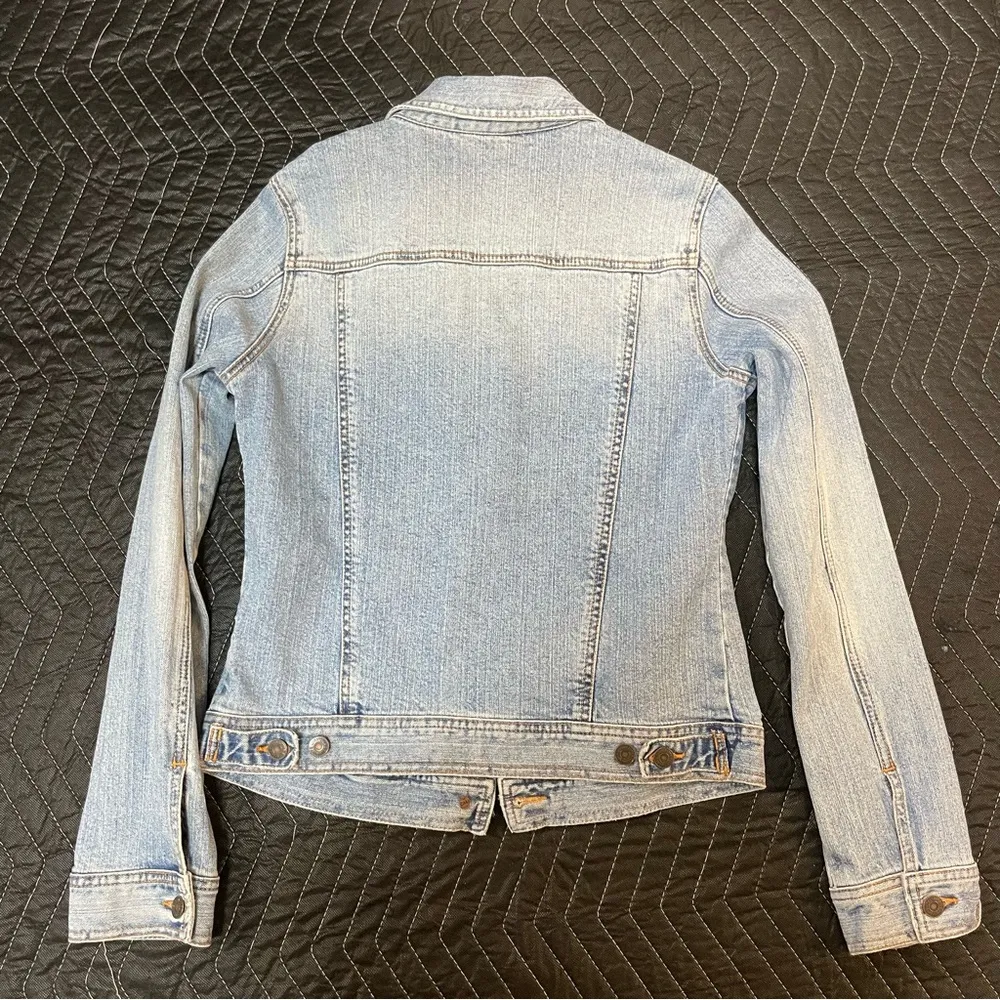 Hollister Y2K Vintage Light Wash Denim Jean Jacket Large - Image 7