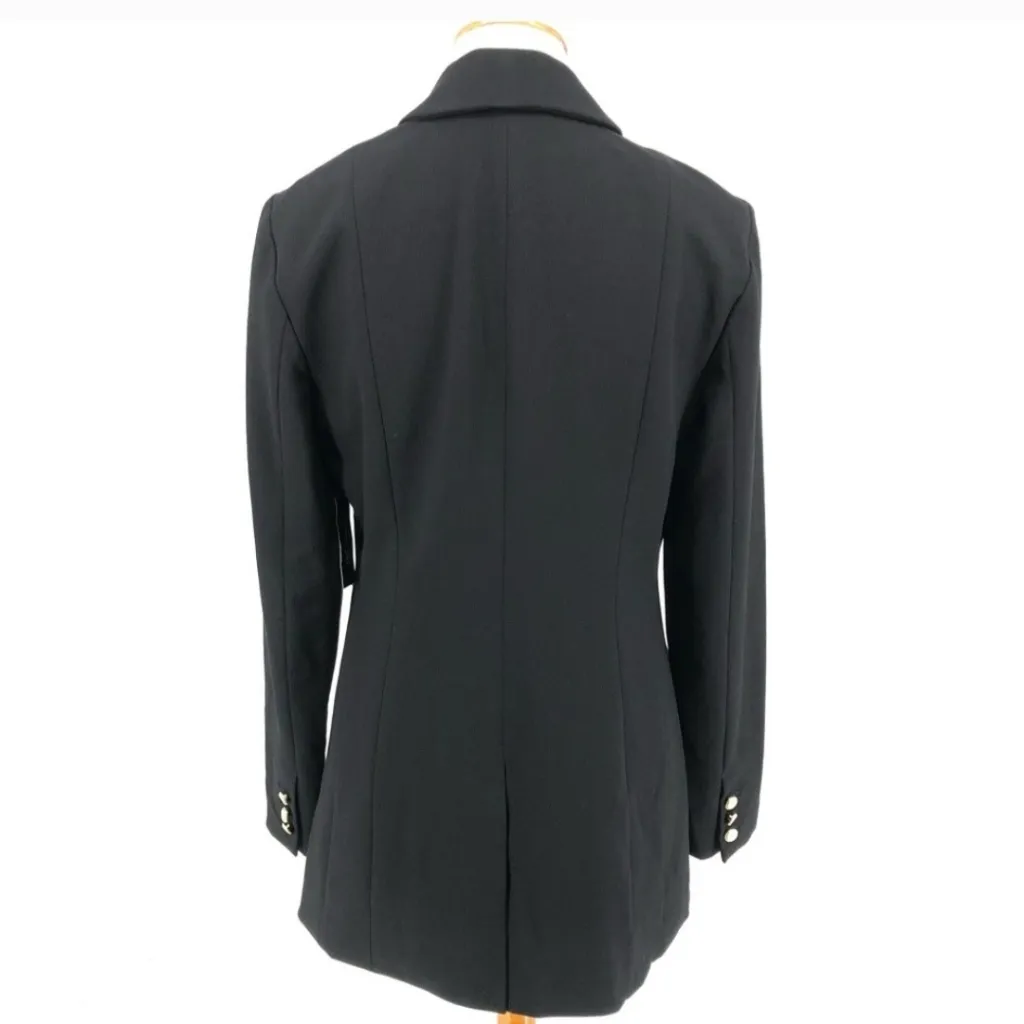 NEW INC Black Glitz Double Breasted Blazer Jacket With Gold Buttons M Size M - Image 11
