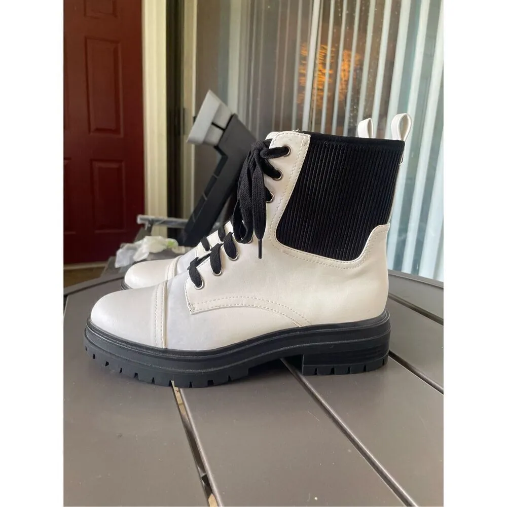 Circus by Sam Edelman Giovanny White / Black Combat Boot 9M Moto Boot/ Winter - Image 10