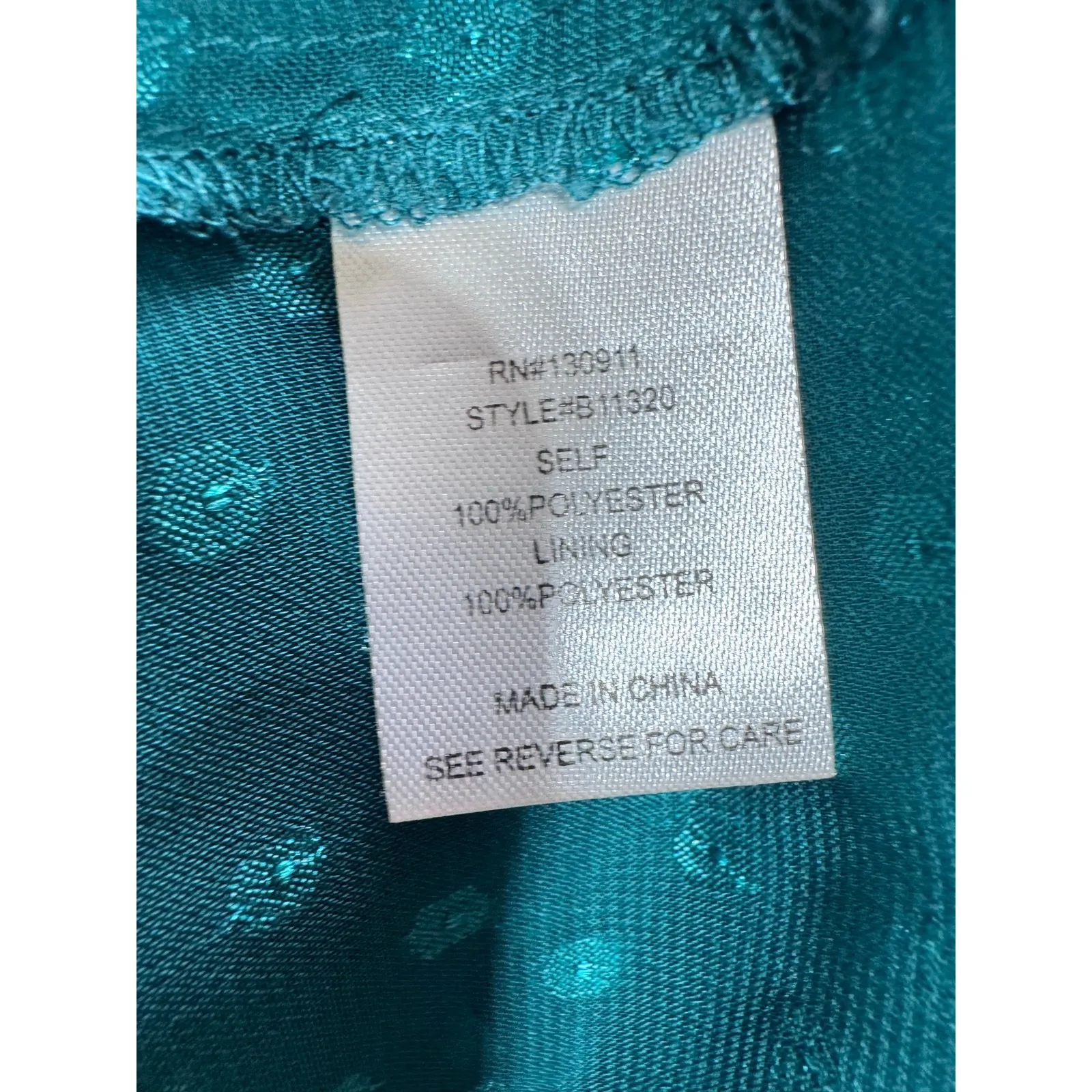 Black Rainn Teal Sheer Blouse Swiss Dot Boho Peasant Top Romantic Women's Large - Image 7