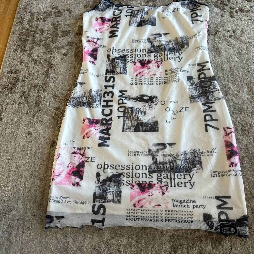 Princess Polly High Low Dress - Black and White - Image 2