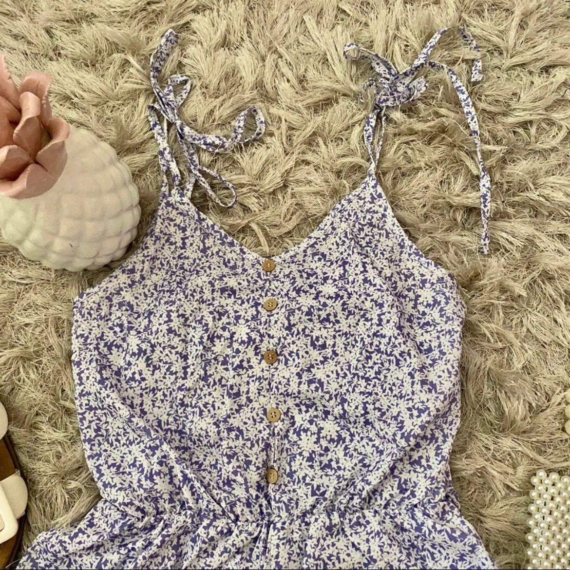 NEW Purple & White Romper - Image 3