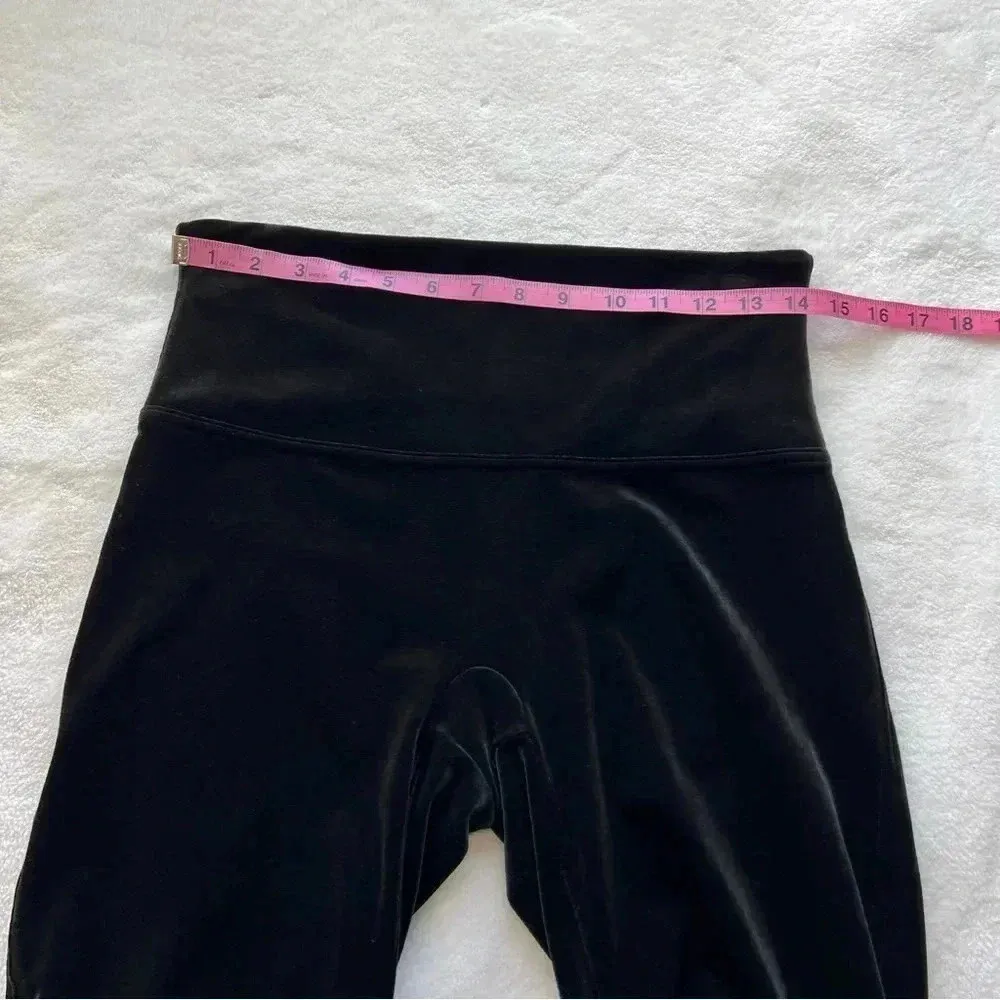 Spanx Tight Legging Pant High Rise Velvet Velour‎ Black Pull-On Full Length XL - Image 12