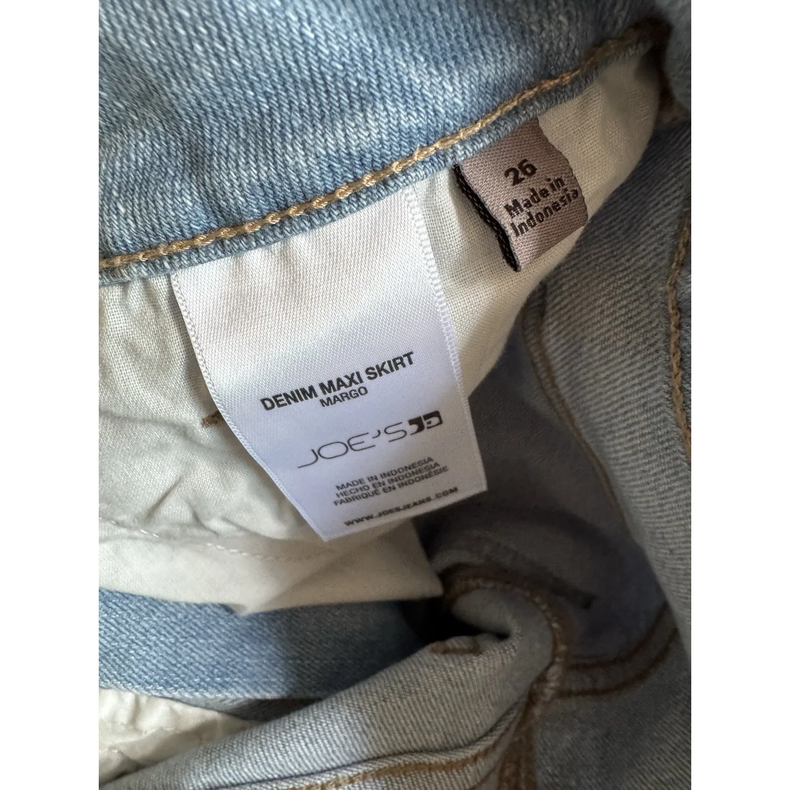 NWD Joes Jeans Margo Denim Maxi Skirt Light Wash Women’s Size 26 - Image 10