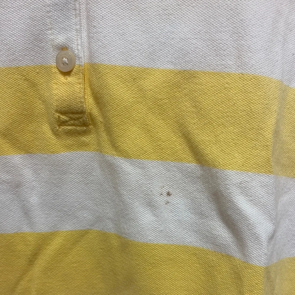 Nautica Yellow and White Striped Polo - Image 4