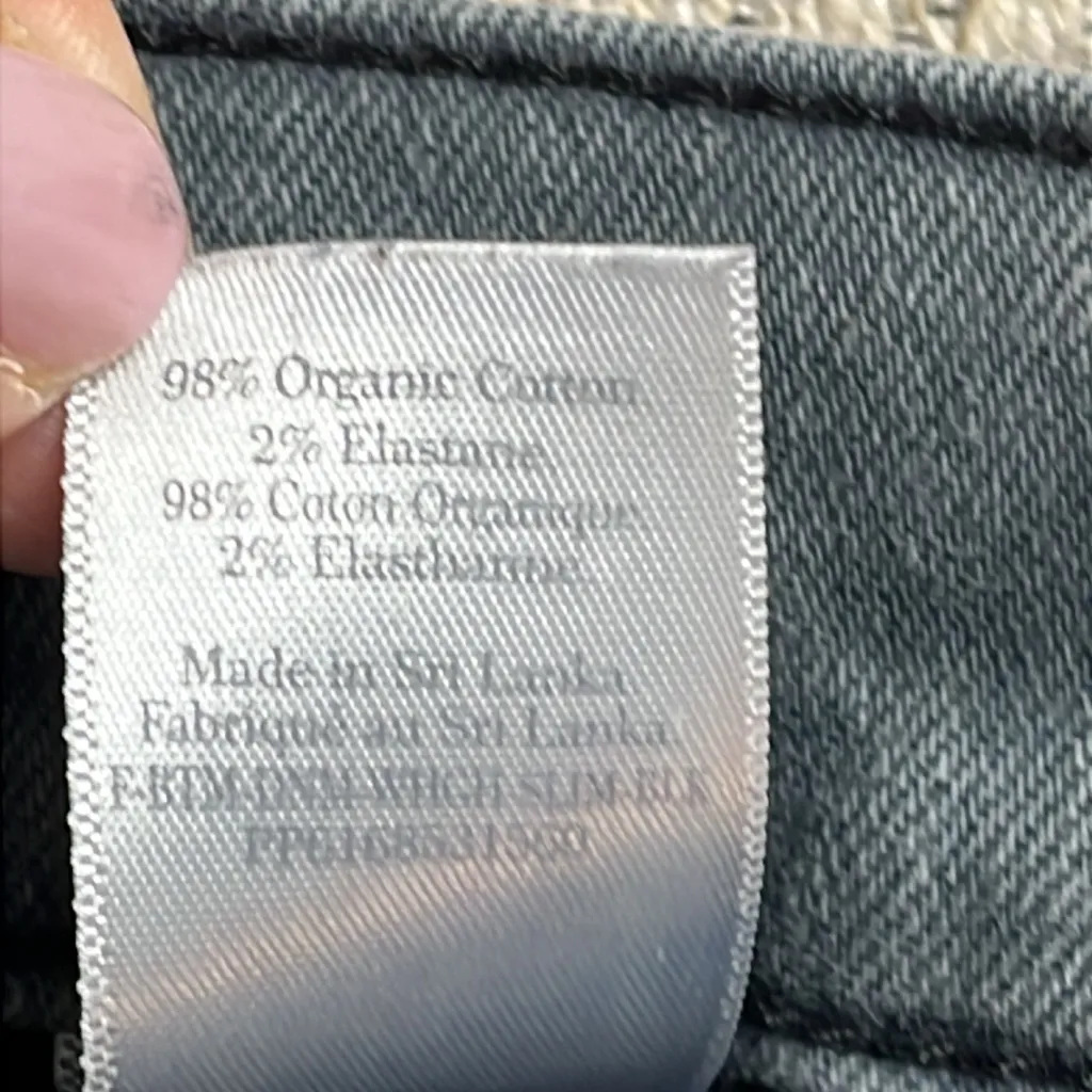 Everlane The Way High Slim organic cotton gray denim jeans, size 28 short - Image 10