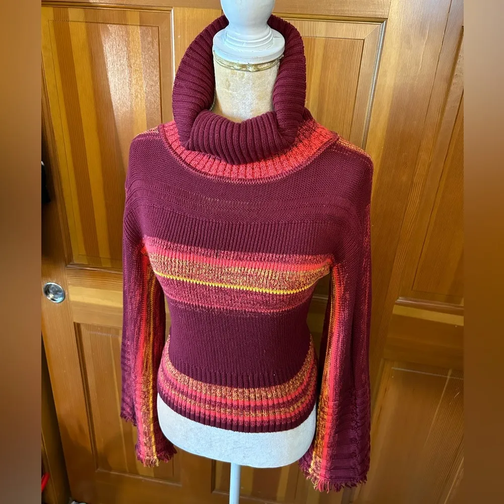 Free People Close To Me Pullover Turtleneck Sweater. Red - Image 13