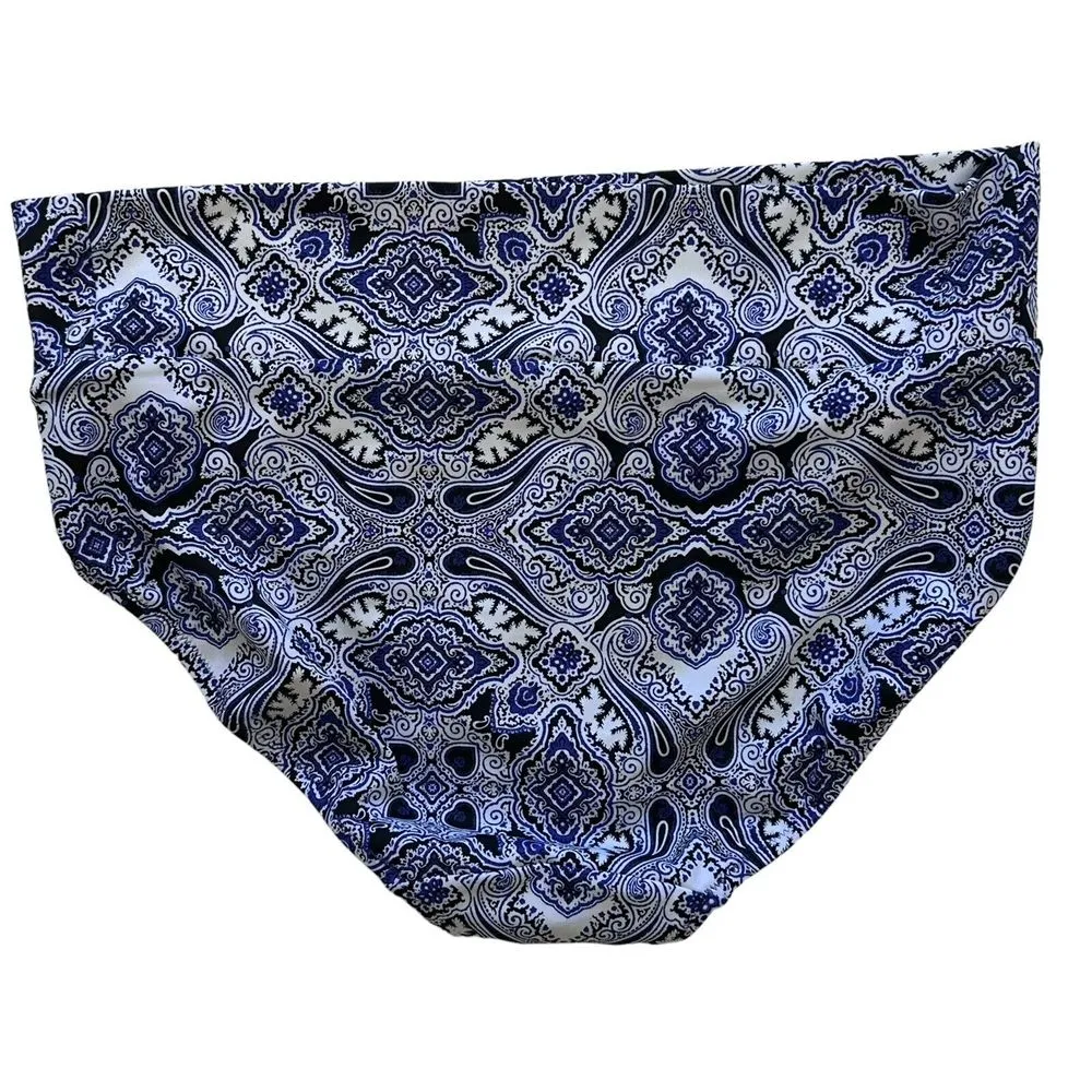 Soma Women's Two Piece Swimsuit Tankini Paisley Brief M Swim Top‎ 36C Underwire - Image 7