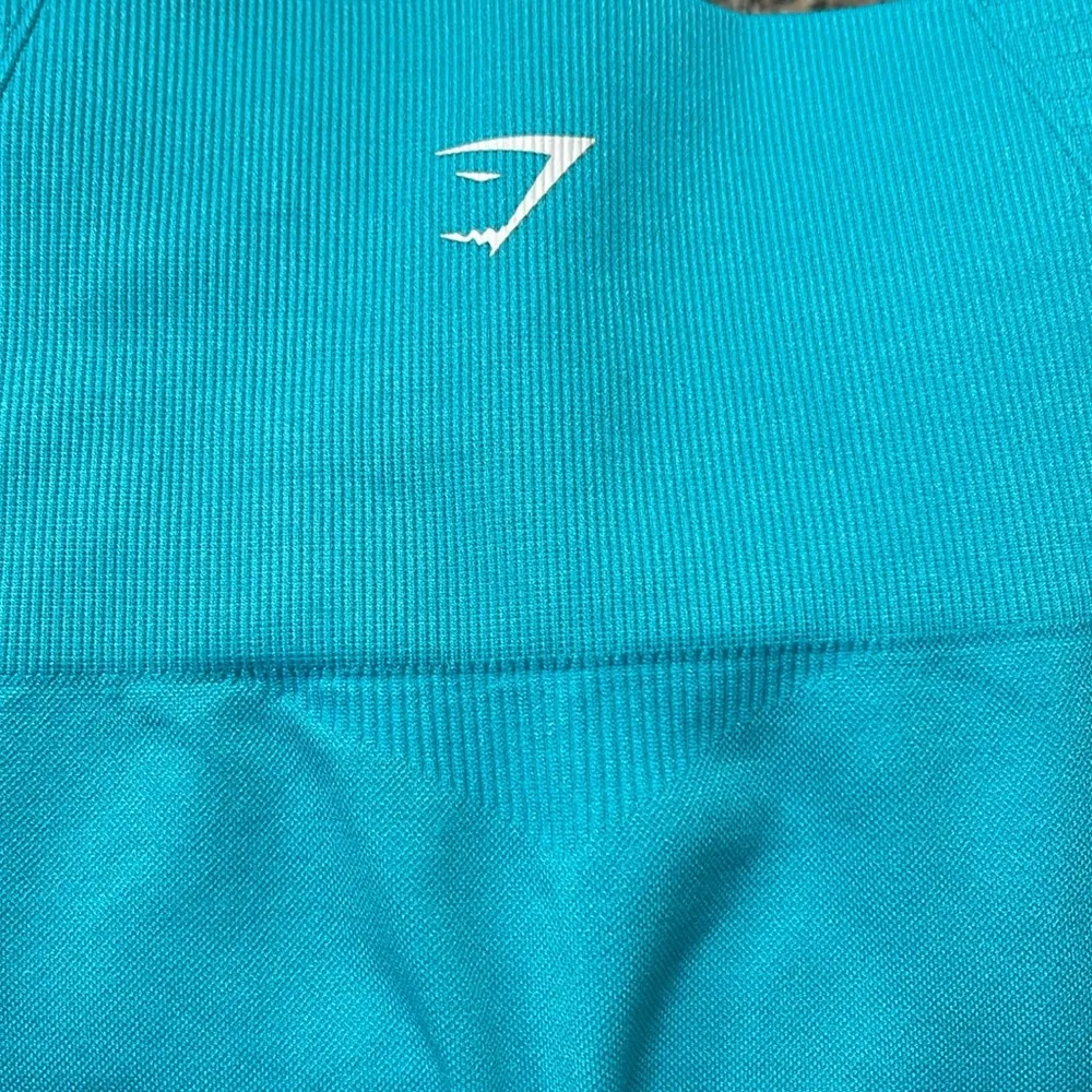 Gymshark GYM Energy Seamless Crop Leggings Fauna Teal High Rise Size 4 EUC 7250 - Image 8