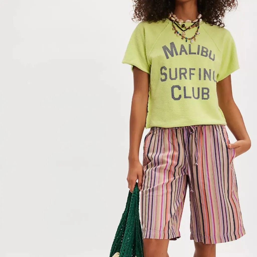 NWT Free People x Retro Brand Surf Club Sweatshirt in Vintage Green Malibu - Image 5