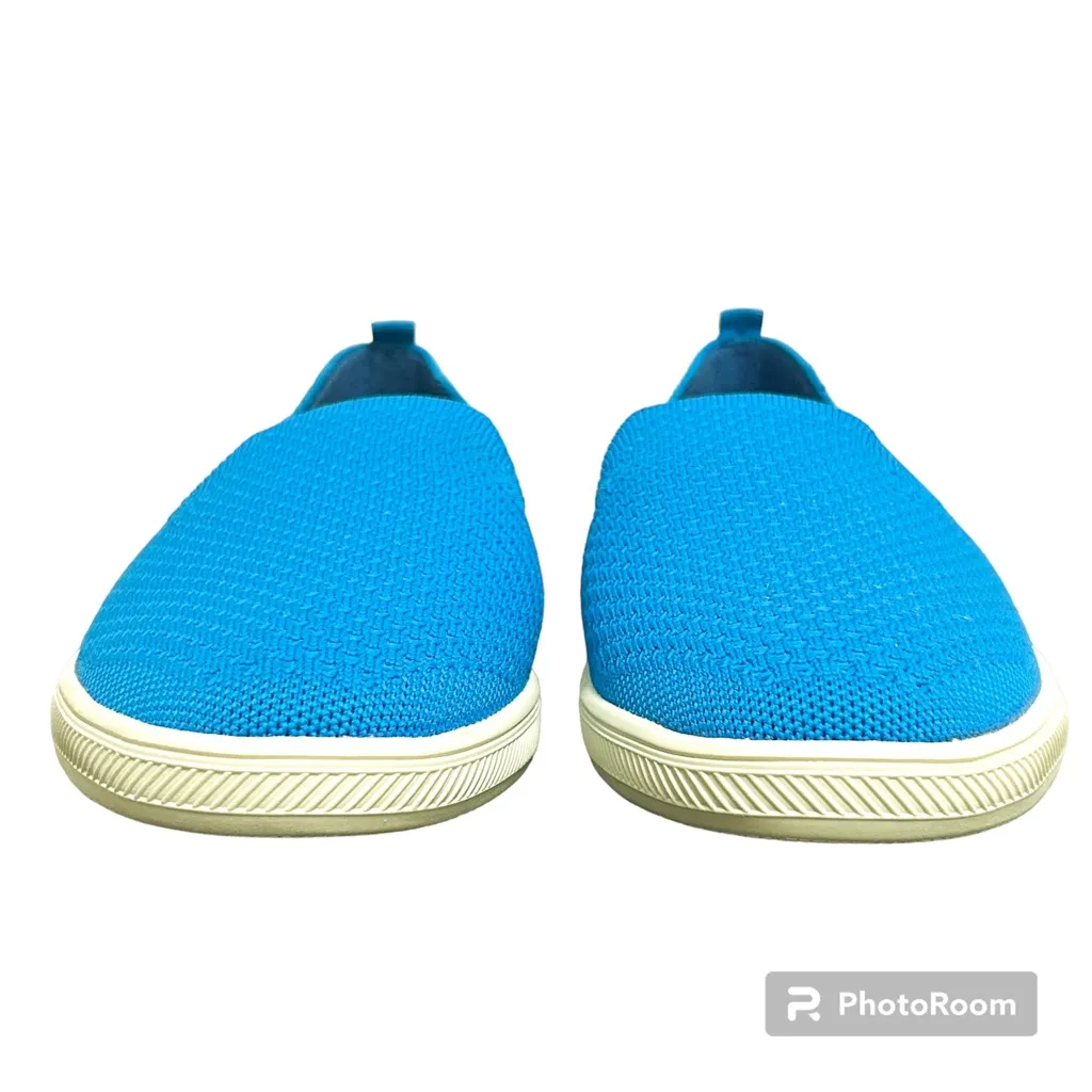 Vince Camuto Sport Blue Cabreli Slip On Textured Fabric Washable Shoes 9 Wide 9W - Image 4