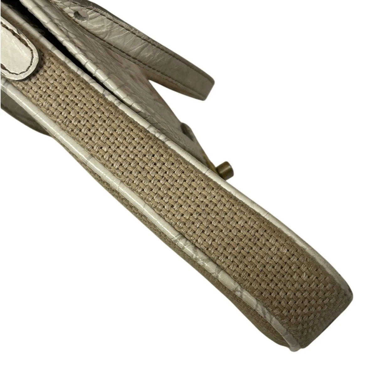 Brahmin  Cream Leather Crossbody Bag - Image 9