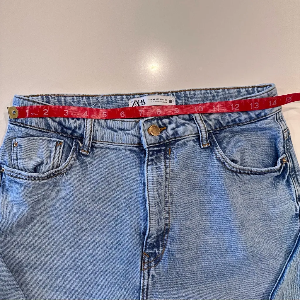 Zara Light Wash Mom Jeans‎ Size 8 - Image 6