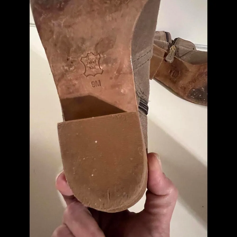 Tory Burch Stylish Tan Suede Ankle Booties - 9M - Image 5