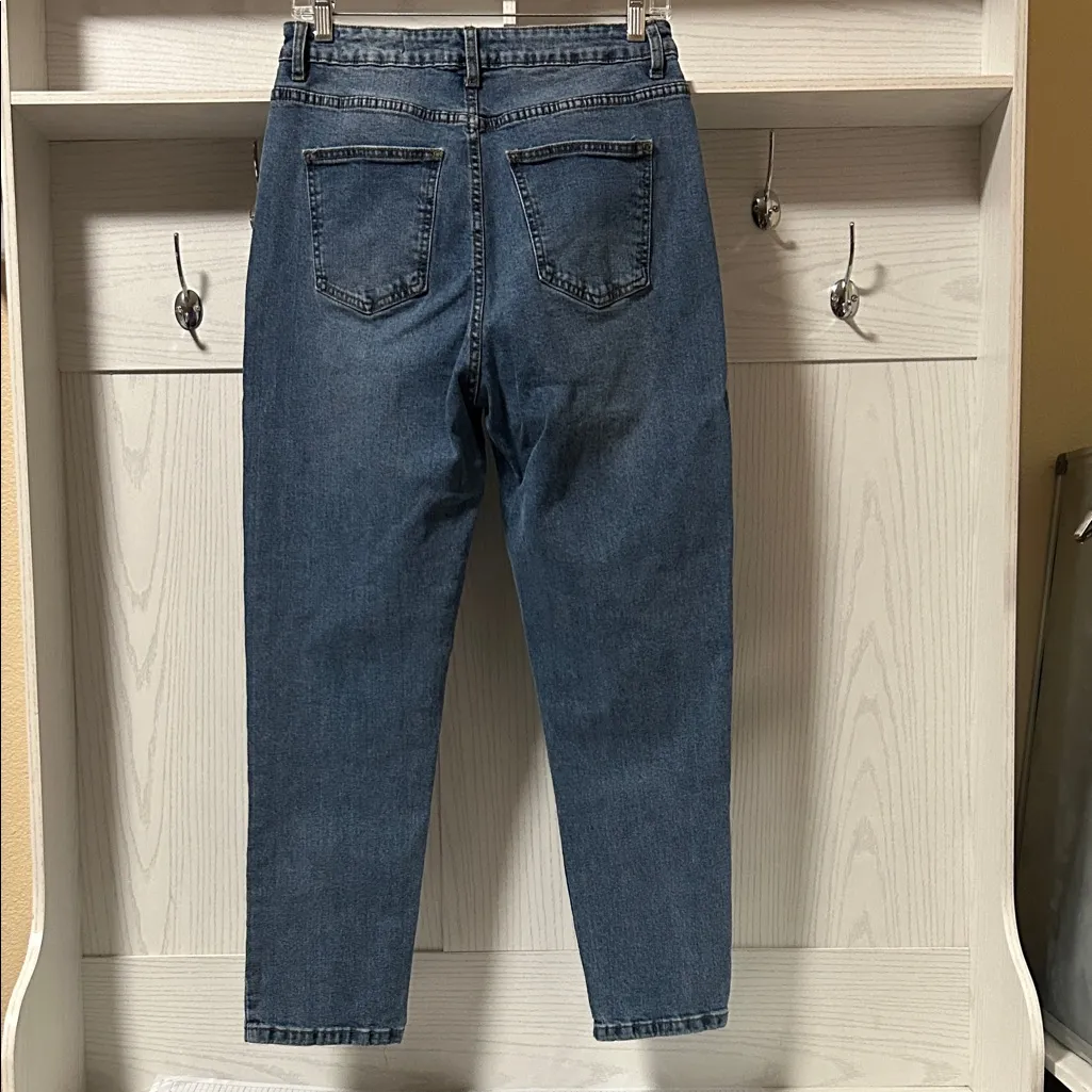 Cotton On Jeans Women Size 10 Blue Denim Mom Stretch Light ripple - Image 3