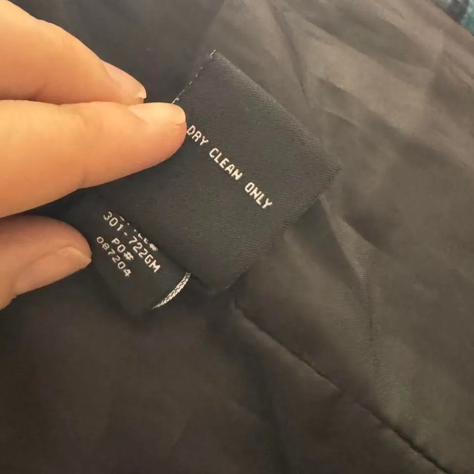 Jou Jou Blue Grey and Black Plaid Peacoat Alt Emo Grunge Indie Sleaze Size Small - Image 7