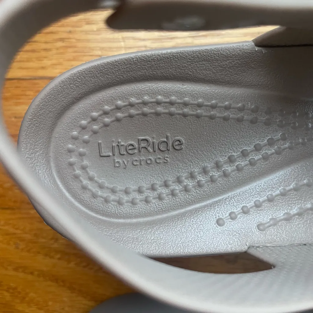 CROCS Women's Platform Sandals - Taupe New without tags - Image 5