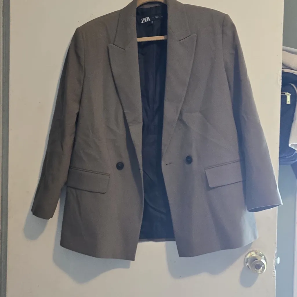 Zara Charcoal Gray Jacket - Image 2
