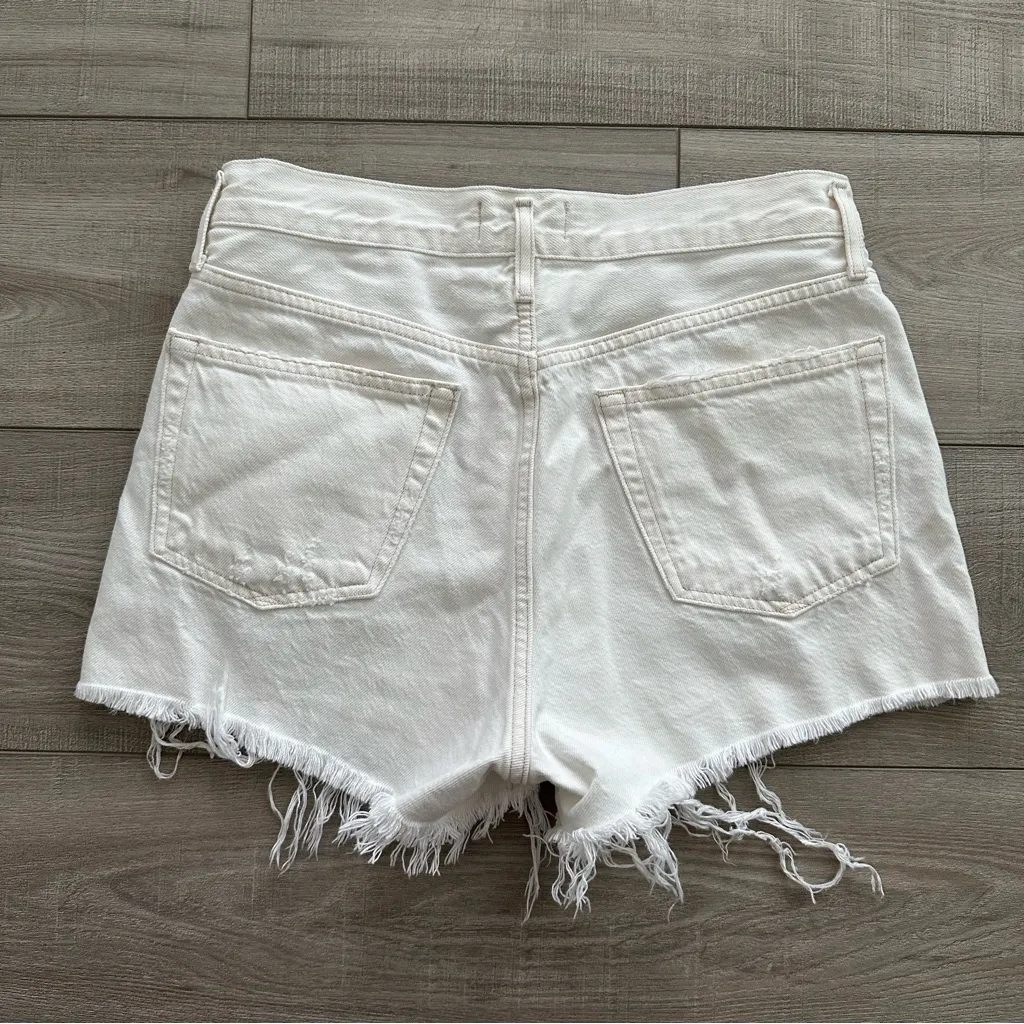 AGOLDE Women's White Denim Shorts - Image 2