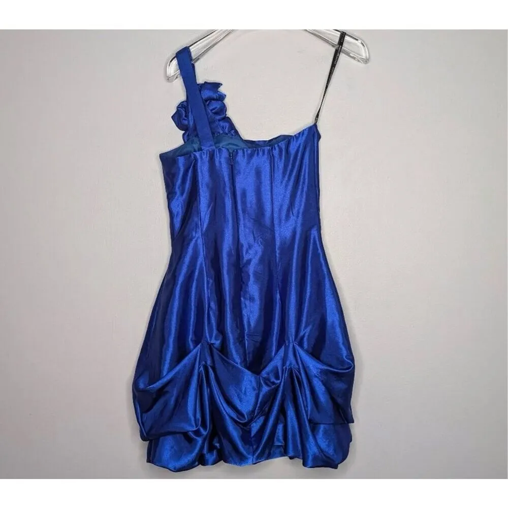 ✨Jessica McClintock Gunne Sax Sz 9 Dress Y2K Ruched Satin HOCO Prom Y2K VTG✨ - Image 4