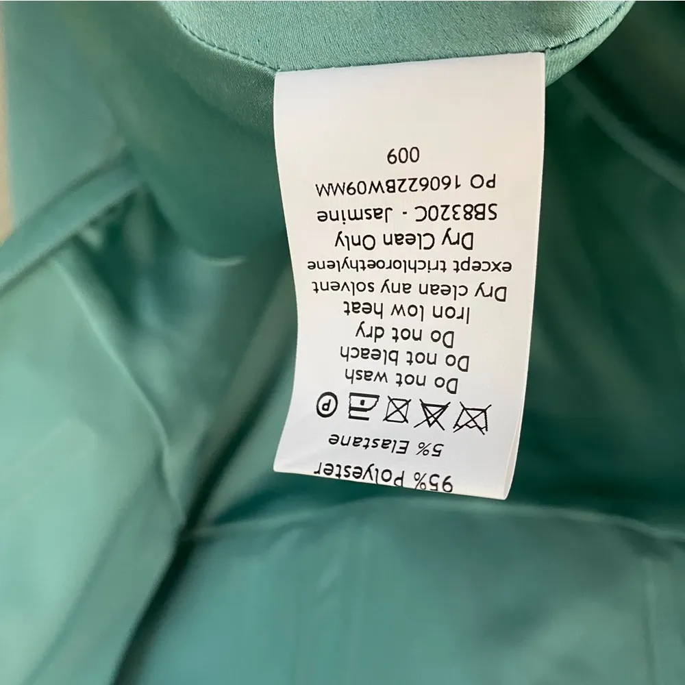 House of CB Jasmine JADE DRAPED STRAPLESS CORSET DRESS aqua teal NWOT size M - Image 8