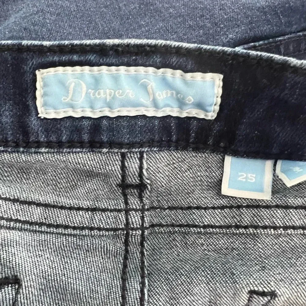 Draper James High Waisted Boot Cut Jean Dark Wash Blue Size 25 - Image 12