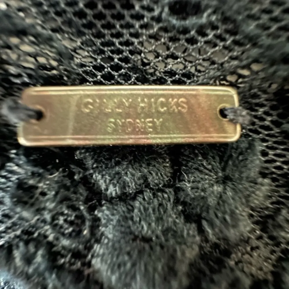 Gilly Hicks Abercrombie & Fitch Australia Lace Sheer‎ Navy Blue Tank Size M - Image 4