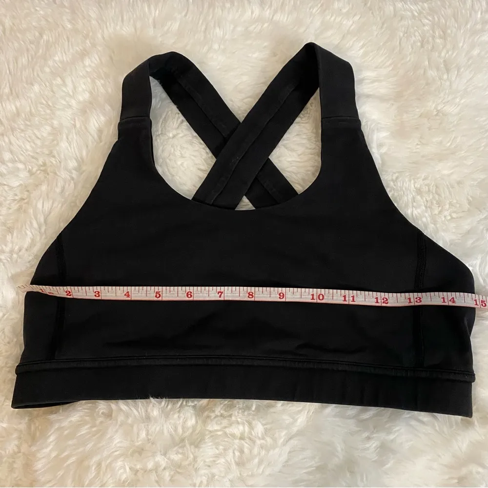 Lululemon Black Yoga Sports Bra Size 10 Medium Large - Image 6