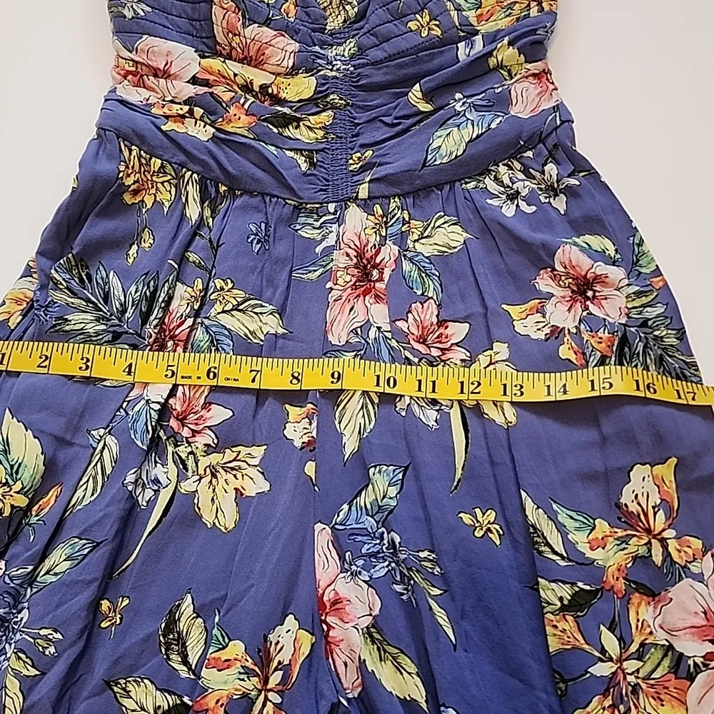 Floral Strapless Jumpsuit Size M      Anti-Slip Band & Cinched Waist - Image 10