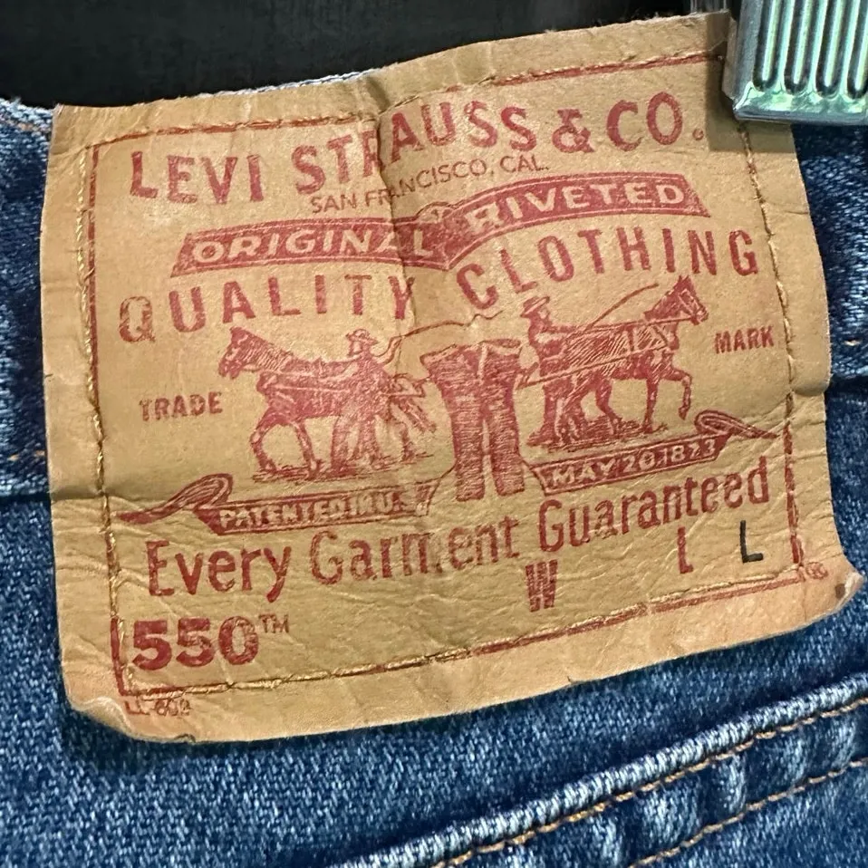 Vintage Levi’s 550 Made in USA 100% Cotton Relaxed Fit Tapered Jeans Size 29 Blue - Image 9