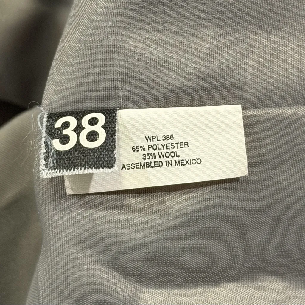 Tricia Fix Exclusive Small Western Fringe Wool Blend Blazer Jacket Statement Gray - Image 4