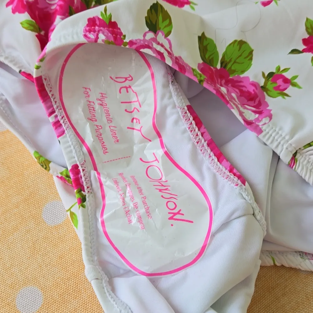 Betsey Johnson Love Always Pink Rose Corset High Waist Bikini Set NWT M - Image 11